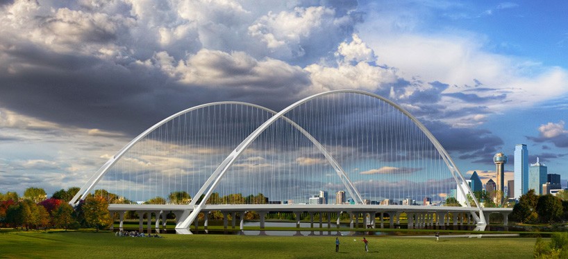 santiago calatrava margaret mcdermott bridges (IH30) dallas texas designboom