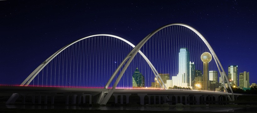 santiago calatrava margaret mcdermott bridges (IH30) dallas texas designboom