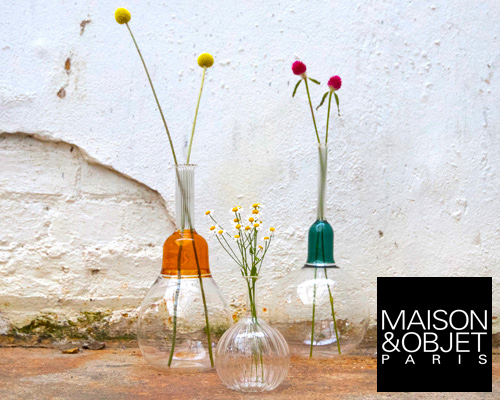 sarah colson shows glass lighting and vessels at maison & objet 2015