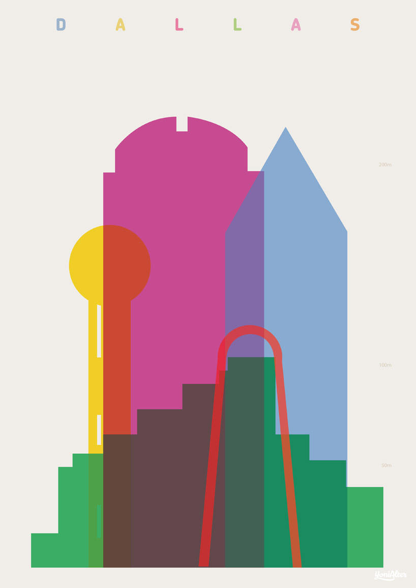 'shapes of cities' by yoni alter presents signature buildings from iconic metropolises - 16