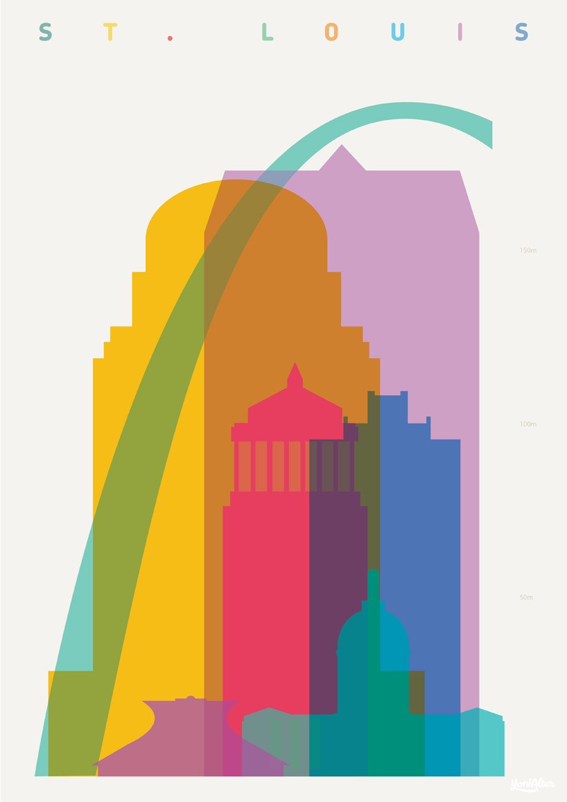 shapes of cities prints by yoni alter emulates cities' skylines