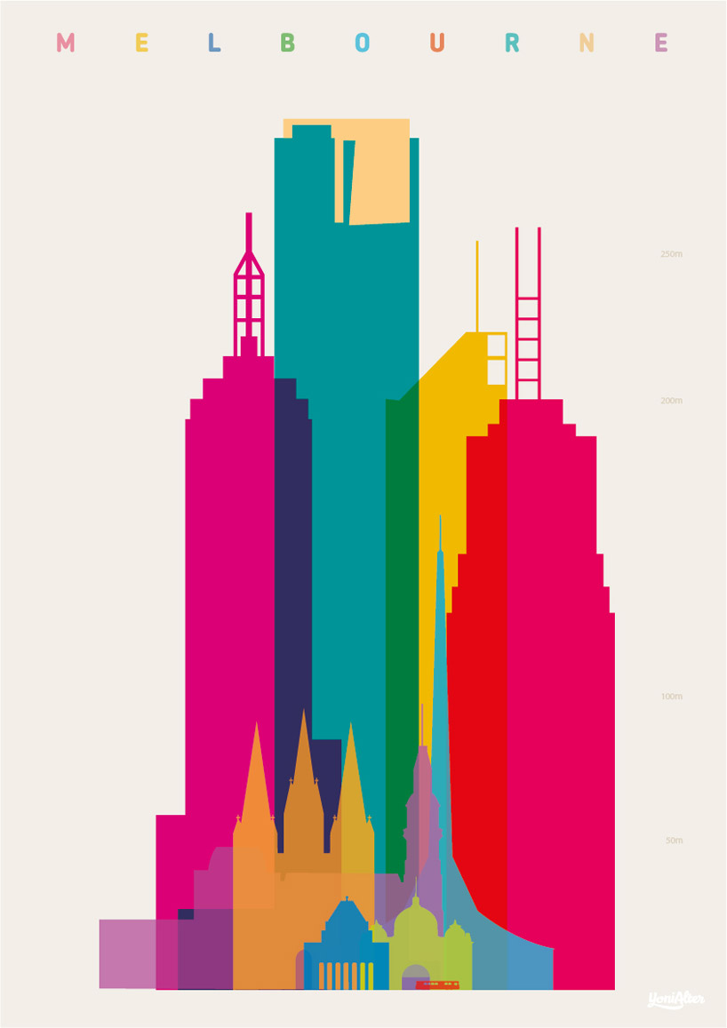 'shapes of cities' by yoni alter presents signature buildings from iconic metropolises - 12