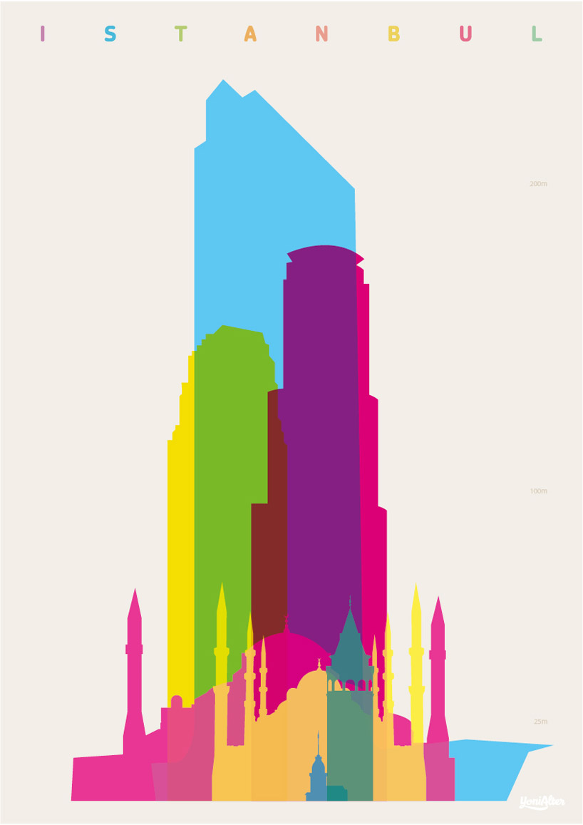 'shapes of cities' by yoni alter presents signature buildings from iconic metropolises - 11