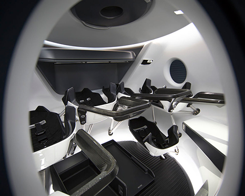 spaceX previews the dragon capsule interior for commercial space flights