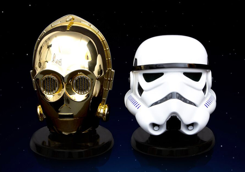star-wars-audio-system-gold-plated-C3PO-stormtrooper-heads-designboom-01