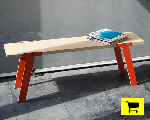 switch bench features strong linear wooden form in 32 variations