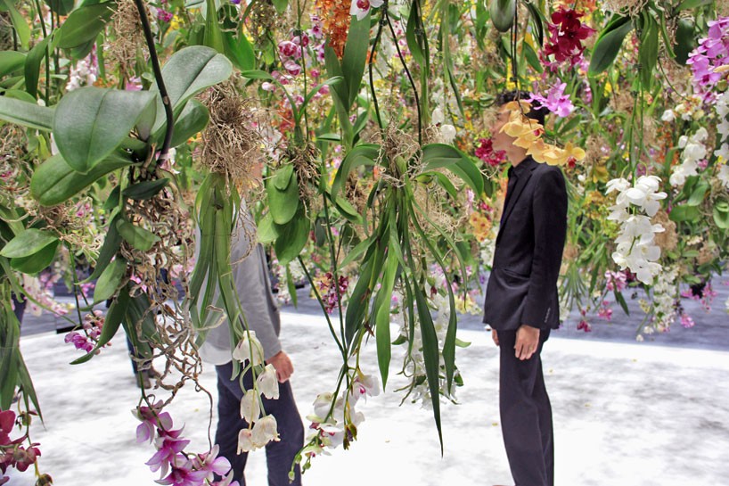 teamlab suspends floating flower garden at maison et objet