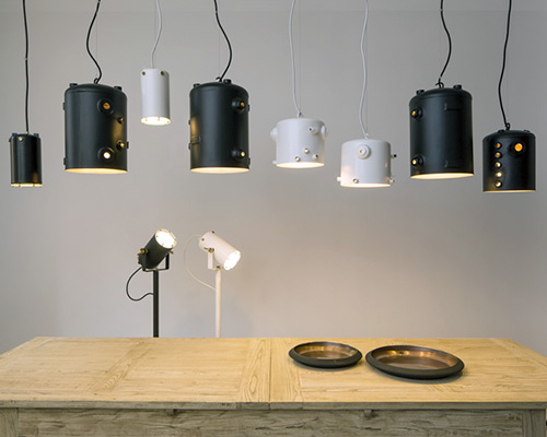 willem heeffer utilizes retired espresso boilers in bespoke lamp series