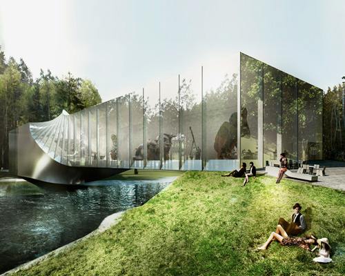 bjarke ingels group plans twisted museum building for norwegian sculpture park