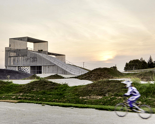 KMA architects installs BMX supercross track in toronto's centennial park