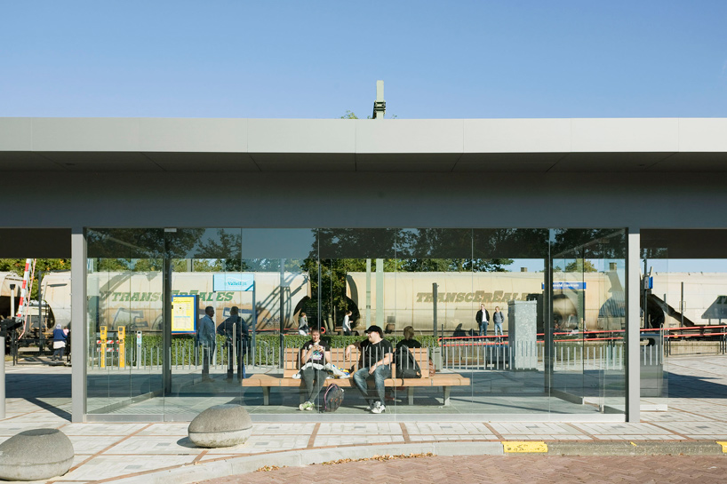 NL architects barneveld centrum train station waiting room netherlands designboom