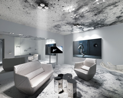artist-designed space suite immerses guests in an out-of-world experience