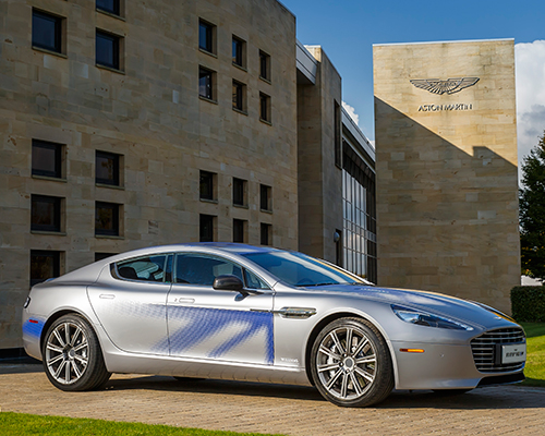 aston martin converted rapide S luxury saloon into a fully electric concept