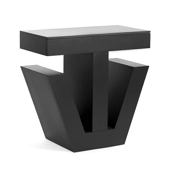 stefano giovannoni's monolithic tivù tv-stand produced by internoitaliano