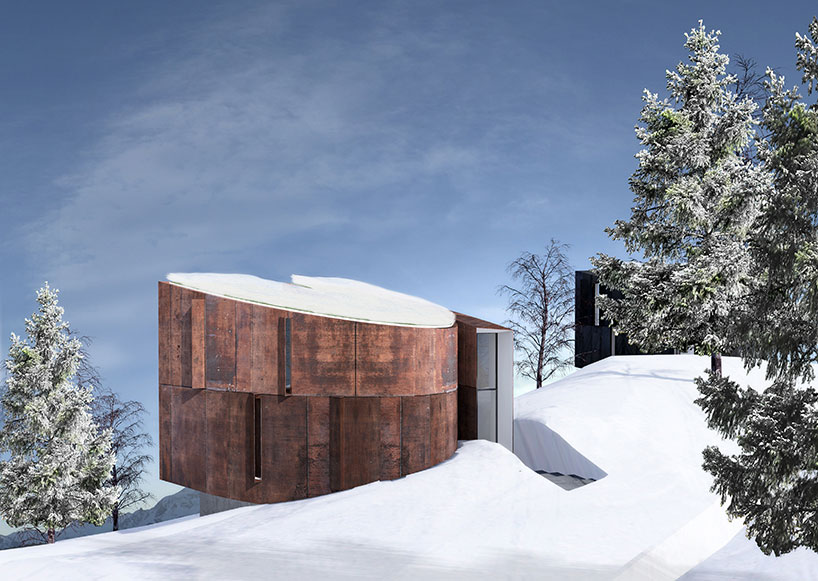 nest ski house concept bicuadro architecture associates designboom