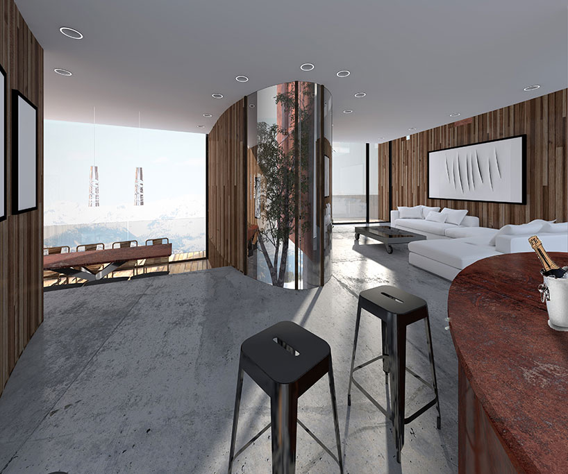 nest ski house concept bicuadro architecture associates designboom