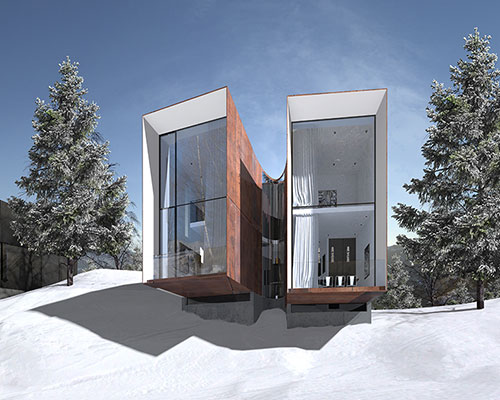 nest alternative ski house concept by bicuadro architecture associates