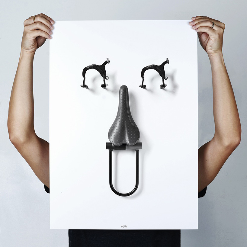 bikemoji posters by thomas yang caricaturize bike-buffs with cycle parts