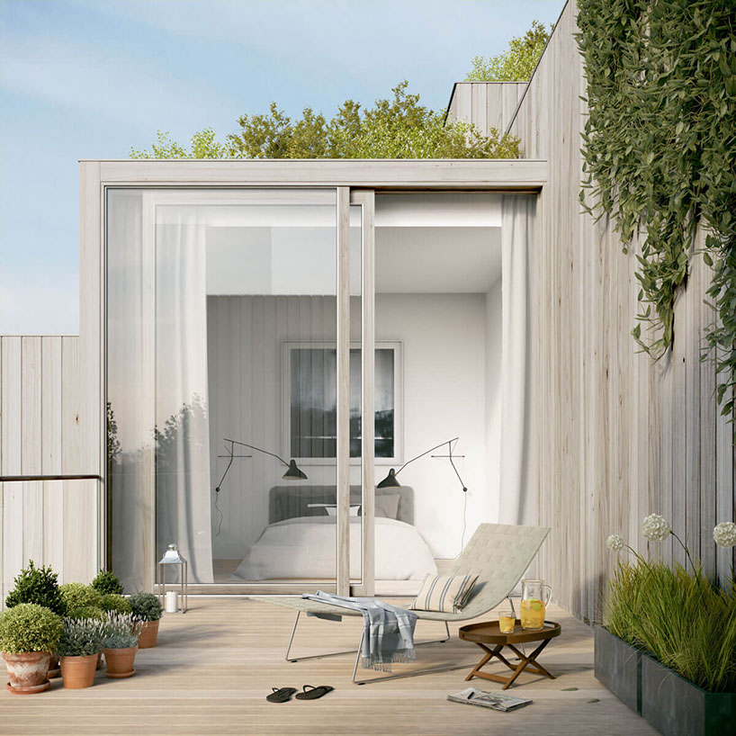 BIG plans '79&park' residences for stockholm with foliage-covered terraces
