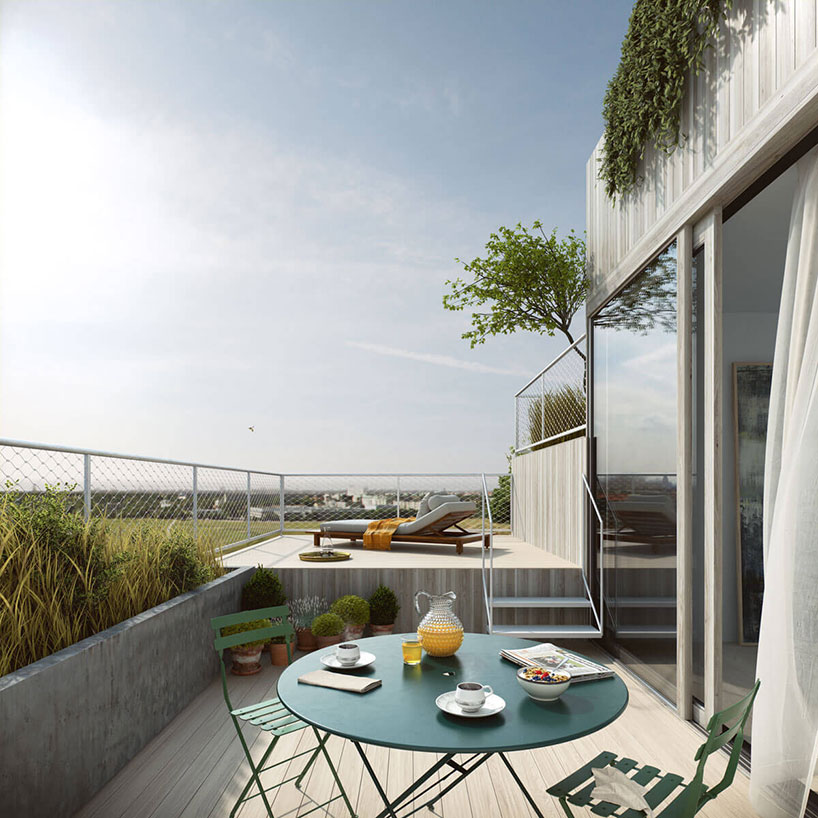 BIG plans '79&park' residences for stockholm with foliage-covered terraces
