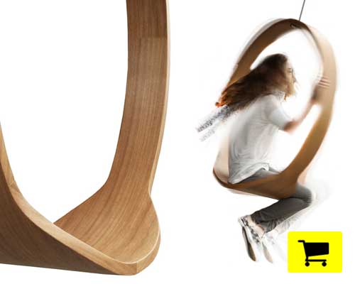 circle swing rocking chair presents elegant work for contemporary use