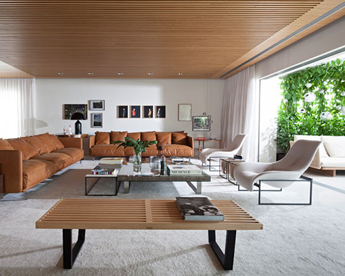 coletivo arquitetos pairs man-made & natural in contemporary apartment