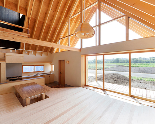 tailored design lab crafts a gabled timber home in japan's saitama prefecture