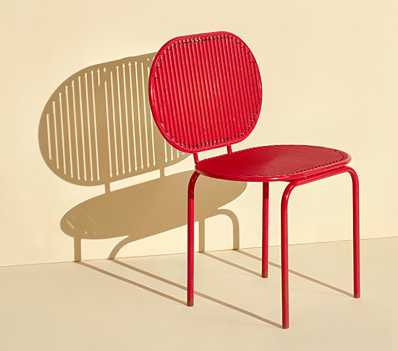 verena hennig launches roll collection seating objects with rotatable sticks