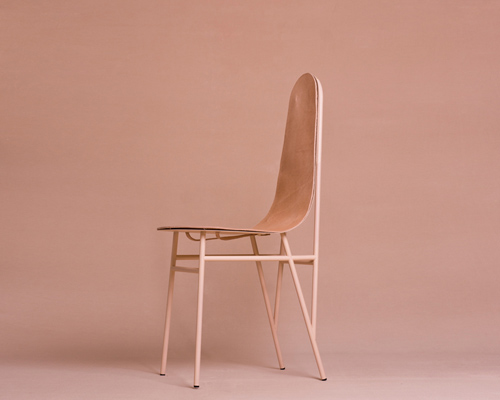 kevin hviid references architectural lines in four-in-a-row chair collection