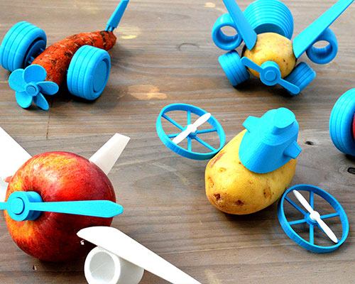 turn fruits & veggies into playful objects with 3D printable open toys