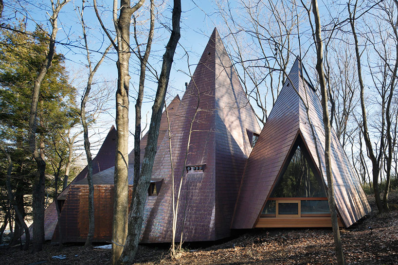 NAP architects places nasu tee-pee residence in the japanese woodland
