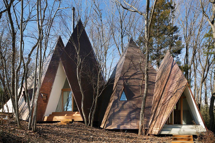 NAP architects places nasu tee-pee residence in the japanese woodland