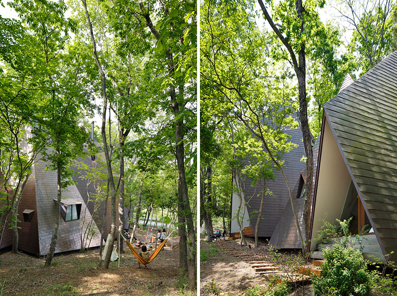 NAP architects places nasu tee-pee residence in the japanese woodland