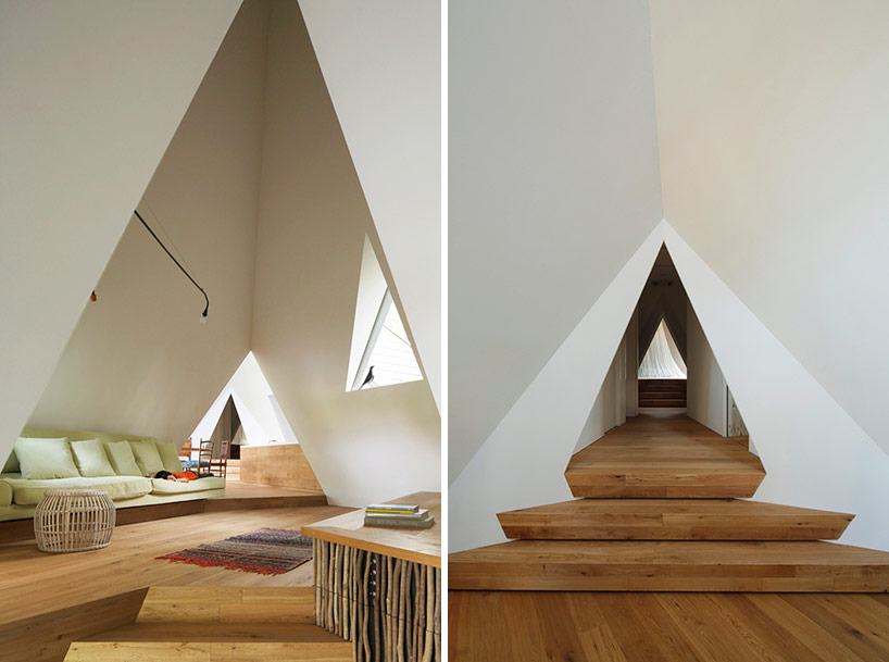 NAP architects places nasu tee-pee residence in the japanese woodland