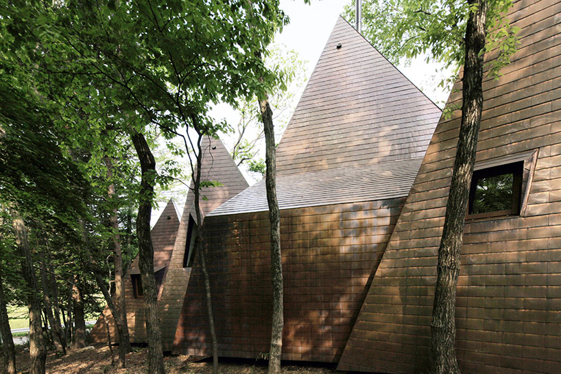 NAP architects places nasu tee-pee residence in the japanese woodland