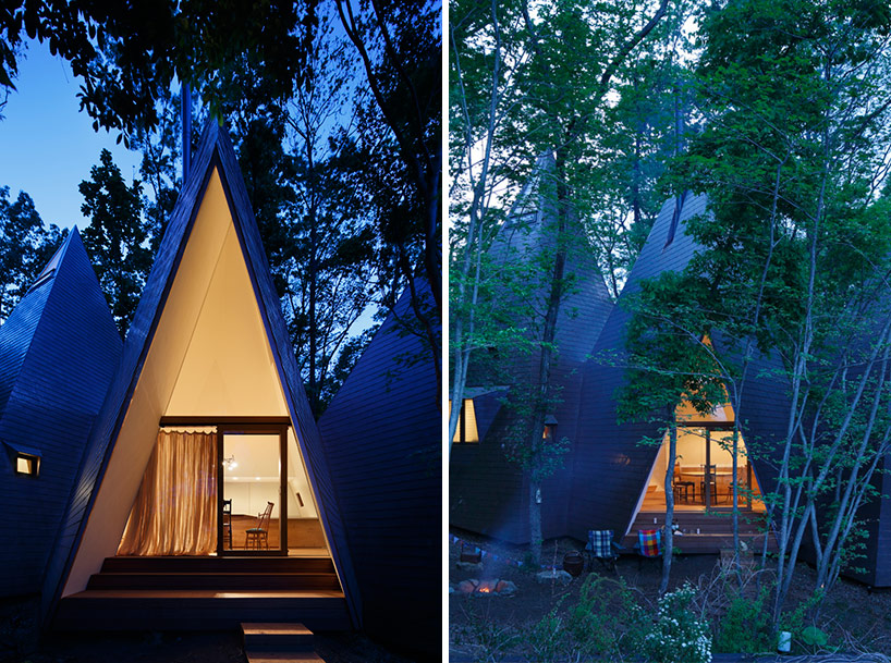 NAP architects places nasu tee-pee residence in the japanese woodland