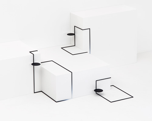 border table by nendo proposes new relationship between furniture + space