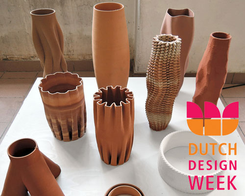 olivier van herpt's 3D printed ceramics at design academy eindhoven