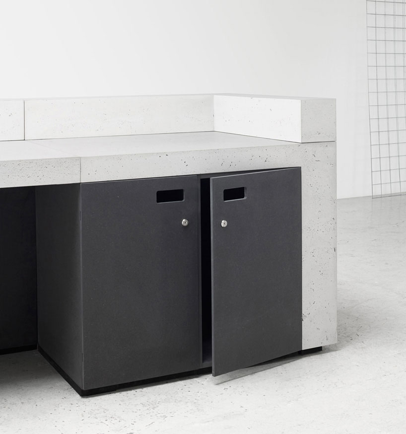 paul crofts studio clerkenwell london showroom isomi in concrete designboom