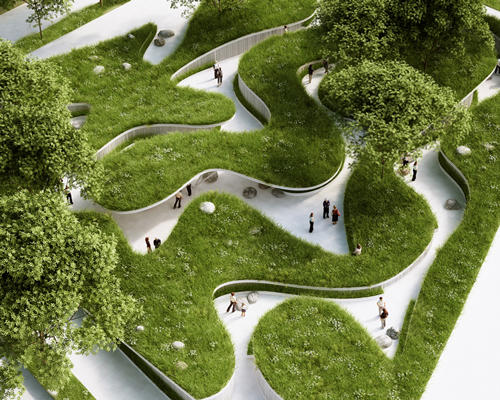 penda unveils undulating landscaped pavilion for china's garden expo