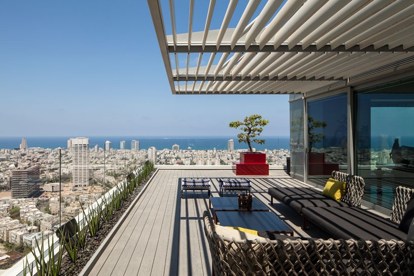 pitsou kedem organizes contemporary duplex penthouse overlooking tel aviv