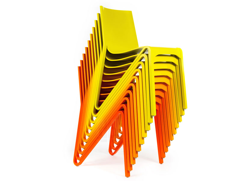 o4i creates colorful zesty stackable chair for plycollection