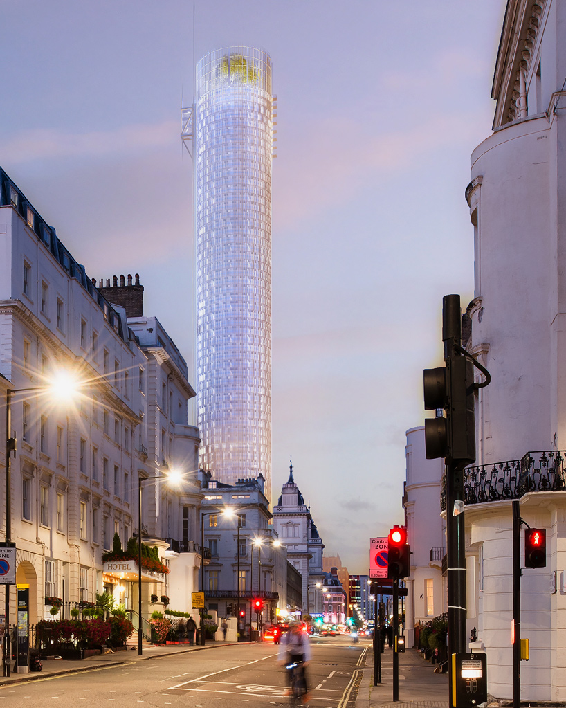 renzo piano reveals cylindrical tower for london as part of paddington development