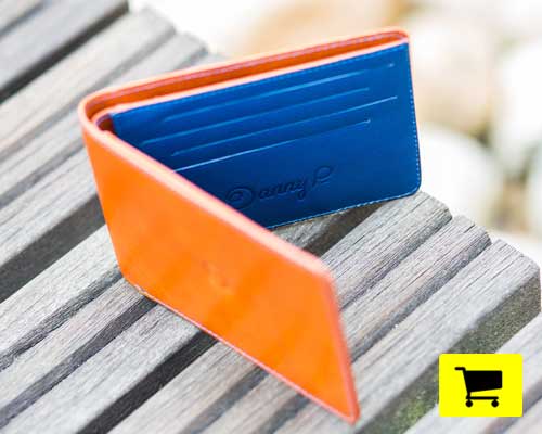 danny p's stylish slim wallet features expert italian craftsmanship