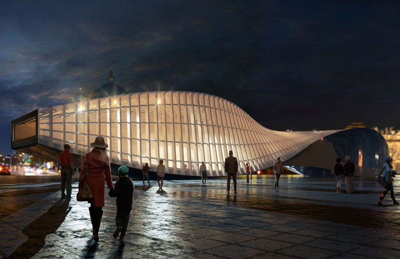 sordo madaleno twists mexican art pavilion referencing infinity symbol