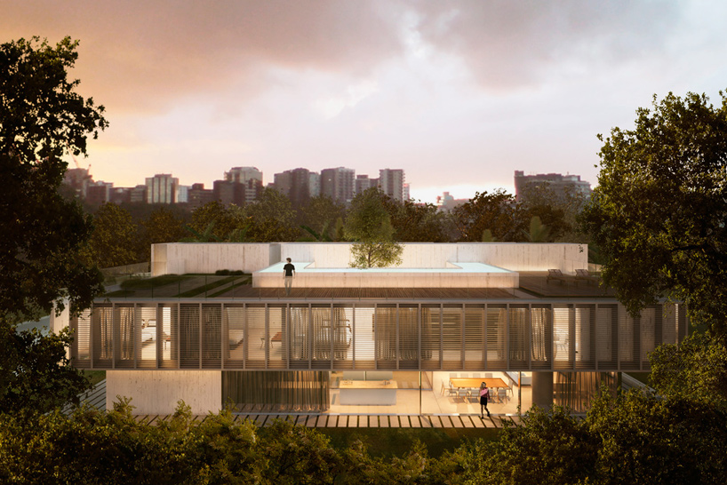 sordo madaleno's bayshore house in miami beach wraps around a central courtyard