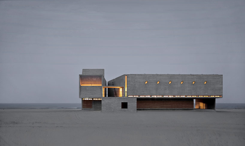 vector architects casts seashore library at water's edge, china