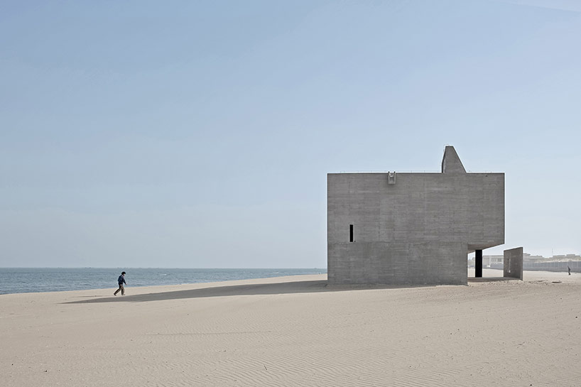 vector architects casts seashore library at water's edge, china