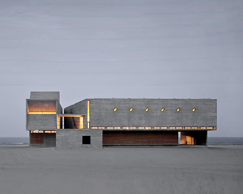 vector architects casts seashore library at water's edge, china