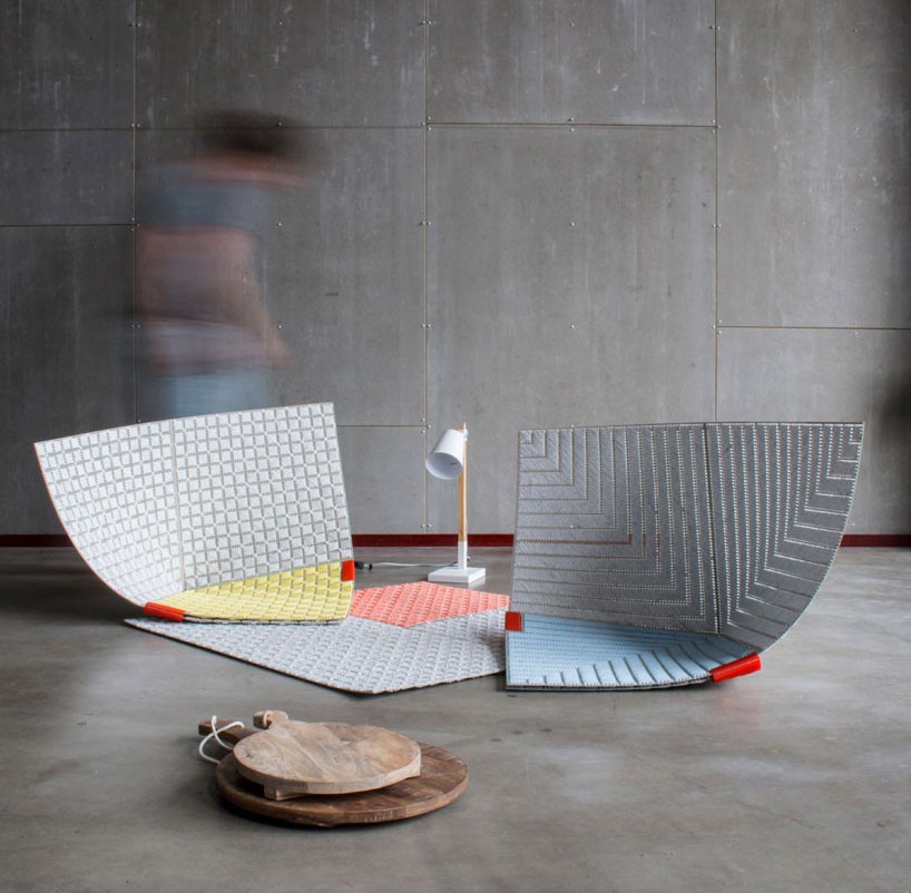 sam linders develops foldable seat solution using embroidered tiles